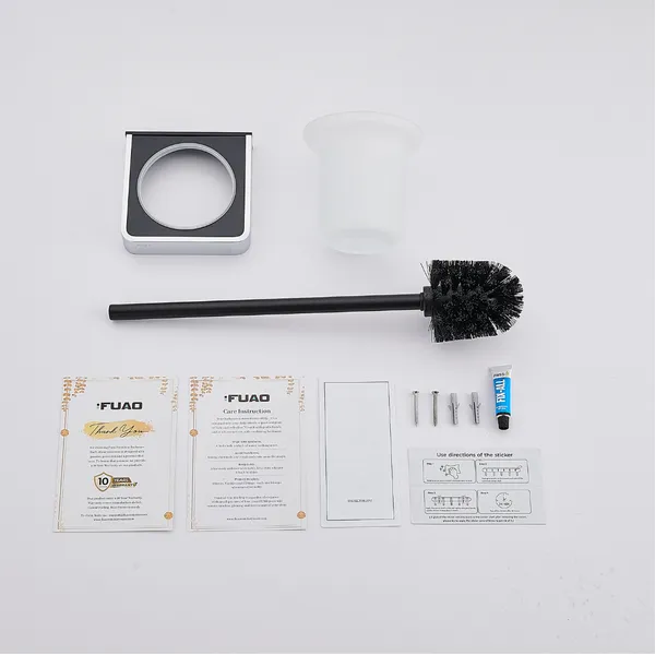 FUAO_Maxton_Series_Toilet_Brush_Holder,_Wall_Mounted,_Rust_Proof_&_Corrosion_Free,_Heavy-Duty_Bathroom_Cleaner_Holder,_Hygienic_&_Space-Saving_(Chrome_Glossy)