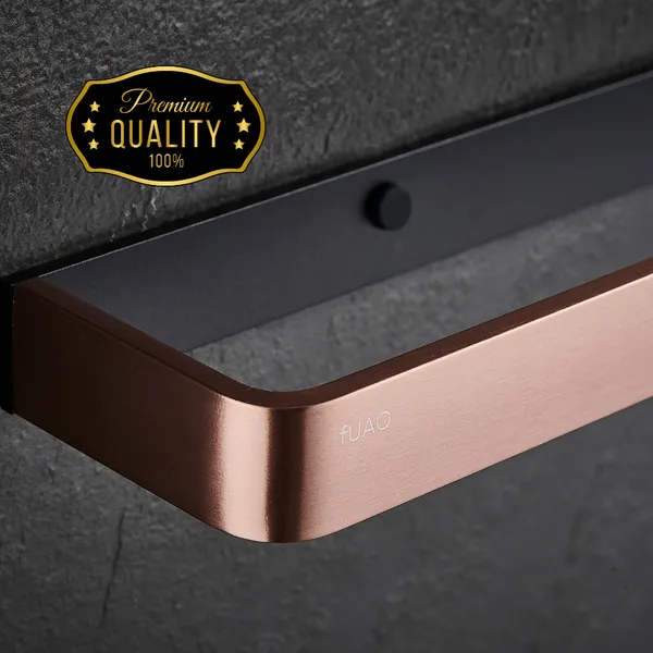 FUAO_Maxton_Series_Towel_Ring_|_Wall_Mounted,_Rust_Proof_&_Corrosion_Free,_Heavy-Duty_Bathroom_Hand_Towel_Holder_|_Elegant_Modern_Design_|_Chrome,_Brushed_Gold_&_Matte_Black_(Brushed_Rosegold_NEW)