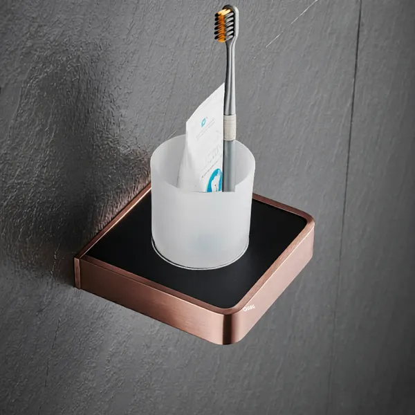 FUAO_Maxton_Series_Tumbler_Holder_|_Wall_Mounted,_Rust_Proof_&_Corrosion_Free,_Heavy-Duty_Bathroom_Accessory_|_Space-Saving_Tooth_Brush_Holder_(Brushed_Rosegold_NEW)