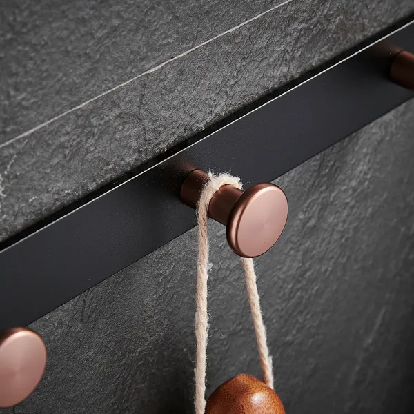 FUAO_Maxton_Series_Robe_Hook,_Wall_Mounted,_Rust_Proof_&_Corrosion_Free,_Heavy-Duty_Bathroom_Hanger,_Space-Saving_Luxury_Accessory_|_Chrome,_Brushed_Gold_&_Matte_Black_(Brushed_Rosegold_NEW)
