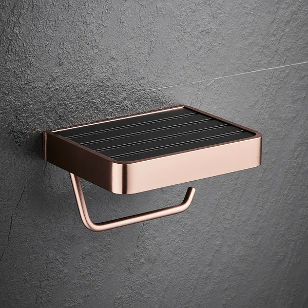 FUAO_Maxton_Series_Toilet_Paper_Holder,_Wall_Mounted,_Rust_Proof_&_Corrosion_Free,_Heavy-Duty_Bathroom_Tissue_Holder,_Modern_Accessory_|_Chrome,_Brushed_Gold_&_Matte_Black_(Brushed_Rosegold_NEW)