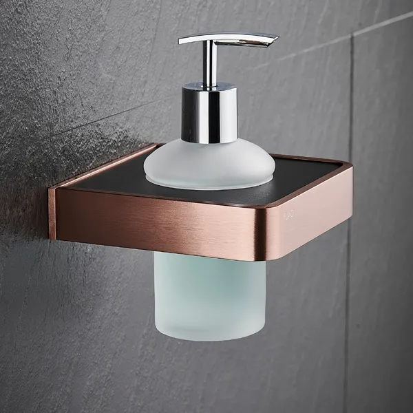 FUAO_Maxton_Series_Soap_Dispenser,_Wall_Mounted,_Rust_Proof_&_Corrosion_Free,_Heavy-Duty_Bathroom_Liquid_Soap_Pump_|_Chrome,_Brushed_Gold_&_Matte_Black_(Brushed_Rosegold_NEW)
