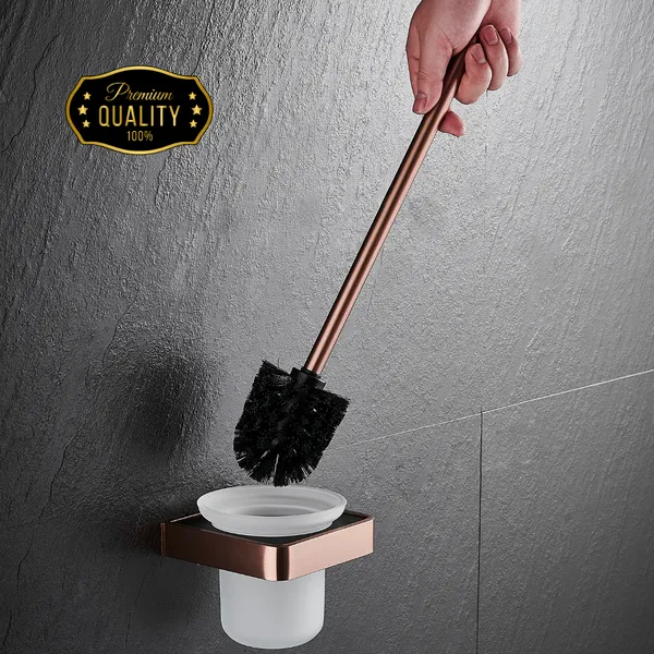 FUAO_Maxton_Series_Toilet_Brush_Holder,_Wall_Mounted,_Rust_Proof_&_Corrosion_Free,_Heavy-Duty_Bathroom_Cleaner_Holder,_Hygienic_&_Space-Saving_(Brushed_Rosegold_NEW)