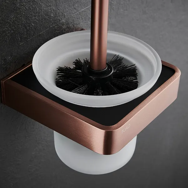 FUAO_Maxton_Series_Toilet_Brush_Holder,_Wall_Mounted,_Rust_Proof_&_Corrosion_Free,_Heavy-Duty_Bathroom_Cleaner_Holder,_Hygienic_&_Space-Saving_(Brushed_Rosegold_NEW)