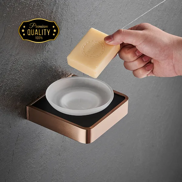 FUAO_Maxton_Series_Soap_Dish_Wall_Mounted,_Rust_Proof_&_Corrosion_Free,_Heavy-Duty_Bathroom_Soap_Holder_|_Modern_&_Space-Saving_|_Chrome,_Brushed_Gold_&_Matte_Black_(Brushed_Bronze)