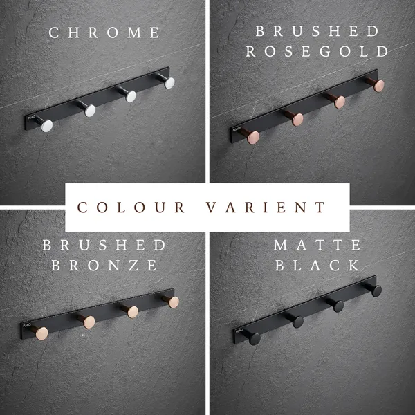 FUAO_Maxton_Series_Robe_Hook,_Wall_Mounted,_Rust_Proof_&_Corrosion_Free,_Heavy-Duty_Bathroom_Hanger,_Space-Saving_Luxury_Accessory_|_Chrome,_Brushed_Gold_&_Matte_Black_(Brushed_Bronze)