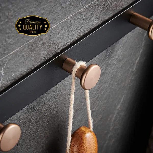 FUAO_Maxton_Series_Robe_Hook,_Wall_Mounted,_Rust_Proof_&_Corrosion_Free,_Heavy-Duty_Bathroom_Hanger,_Space-Saving_Luxury_Accessory_|_Chrome,_Brushed_Gold_&_Matte_Black_(Brushed_Bronze)