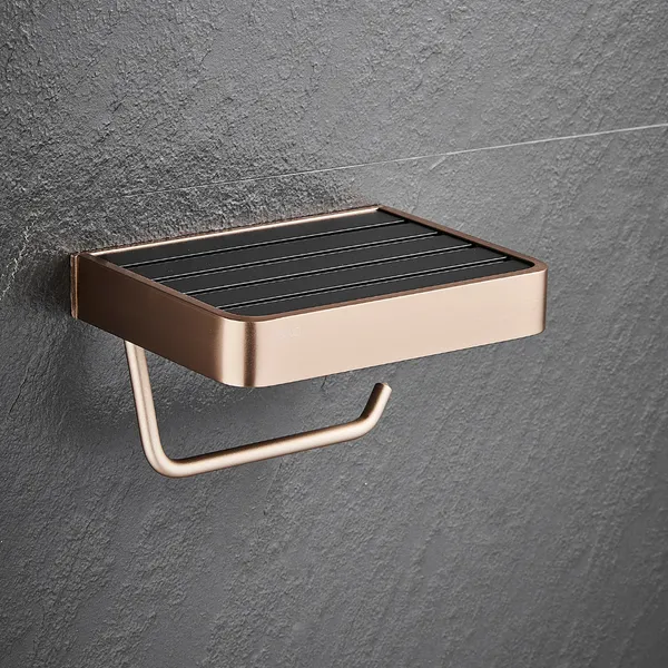 FUAO_Maxton_Series_Toilet_Paper_Holder,_Wall_Mounted,_Rust_Proof_&_Corrosion_Free,_Heavy-Duty_Bathroom_Tissue_Holder,_Modern_Accessory_|_Chrome,_Brushed_Gold_&_Matte_Black_(Brushed_Bronze)