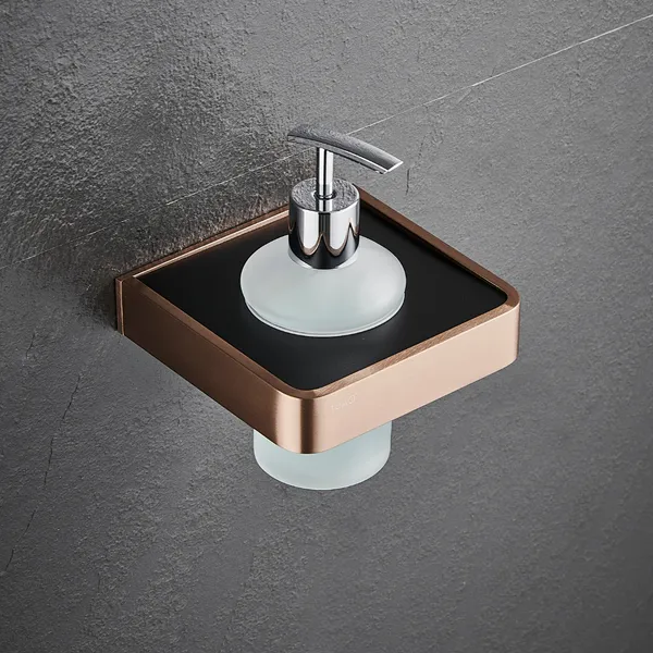 FUAO_Maxton_Series_Soap_Dispenser,_Wall_Mounted,_Rust_Proof_&_Corrosion_Free,_Heavy-Duty_Bathroom_Liquid_Soap_Pump_|_Chrome,_Brushed_Gold_&_Matte_Black_(Brushed_Bronze)