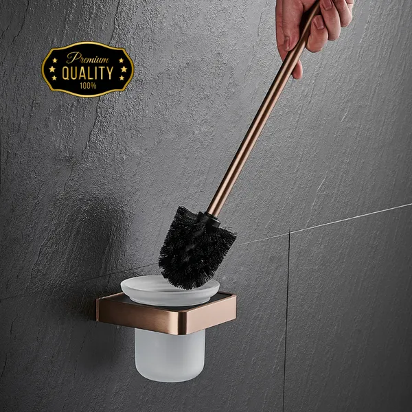 FUAO_Maxton_Series_Toilet_Brush_Holder,_Wall_Mounted,_Rust_Proof_&_Corrosion_Free,_Heavy-Duty_Bathroom_Cleaner_Holder,_Hygienic_&_Space-Saving_(Brushed_Bronze)