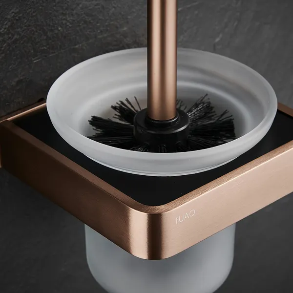 FUAO_Maxton_Series_Toilet_Brush_Holder,_Wall_Mounted,_Rust_Proof_&_Corrosion_Free,_Heavy-Duty_Bathroom_Cleaner_Holder,_Hygienic_&_Space-Saving_(Brushed_Bronze)