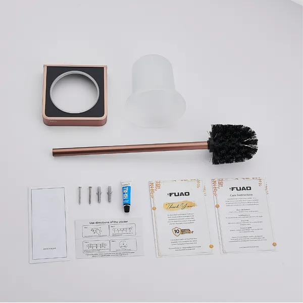 FUAO_Maxton_Series_Toilet_Brush_Holder,_Wall_Mounted,_Rust_Proof_&_Corrosion_Free,_Heavy-Duty_Bathroom_Cleaner_Holder,_Hygienic_&_Space-Saving_(Brushed_Bronze)