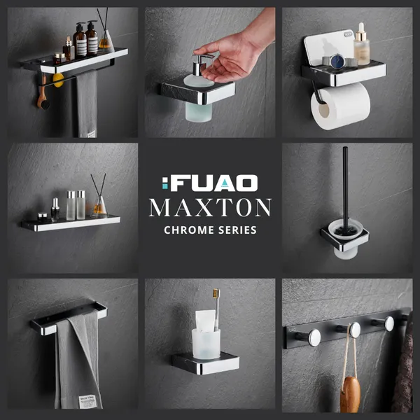 FUAO_Maxton_Series_Toilet_Brush_Holder,_Wall_Mounted,_Rust_Proof_&_Corrosion_Free,_Heavy-Duty_Bathroom_Cleaner_Holder,_Hygienic_&_Space-Saving_(Brushed_Bronze)