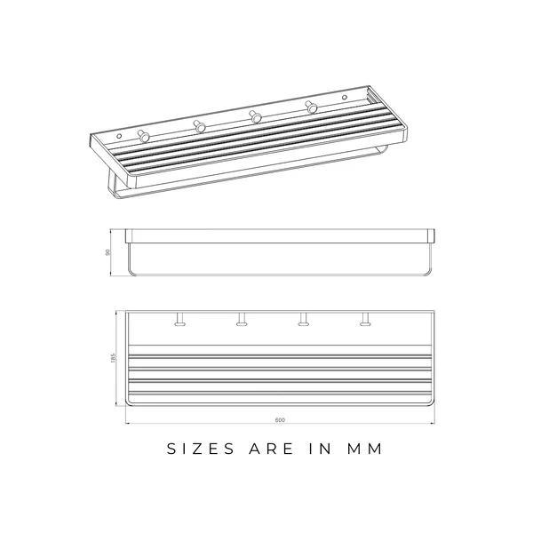 FUAO_Maxton_Series_Towel_Rack,_Wall_Mounted,_Rust_Proof_&_Corrosion_Free,_Heavy-Duty_Bathroom_Shelf_&_Hanger,_Multipurpose_Storage_Rack_|_Chrome,_Brushed_Gold_&_Matte_Black_(Brushed_Bronze)