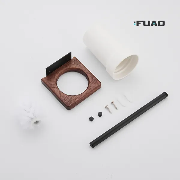 FUAO_Luxury_Toilet_Brush_Holder_|_Premium_Aluminium_&_Solid_Wood_|_Rust-Proof_10_Years_Warranty_|_Termite-Free_Wooden_Base_|_Bathroom_Cleaning_Brush_Set_|_Modern_Wall-Mounted_WC_Brush_Holder