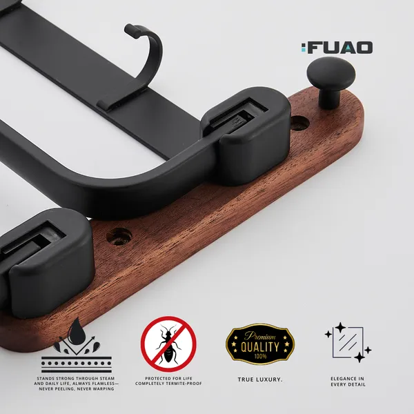 FUAO_Luxury_Solid_Wood_&_Aluminium_Towel_Rack_|_Rust-Proof_10-Year_Warranty_|_Wall_Mounted_Bathroom_Shelf_for_Towels,_Clothes,_Bathrobes_|_Premium_Termite-Free_Wooden_Bathroom_Accessory