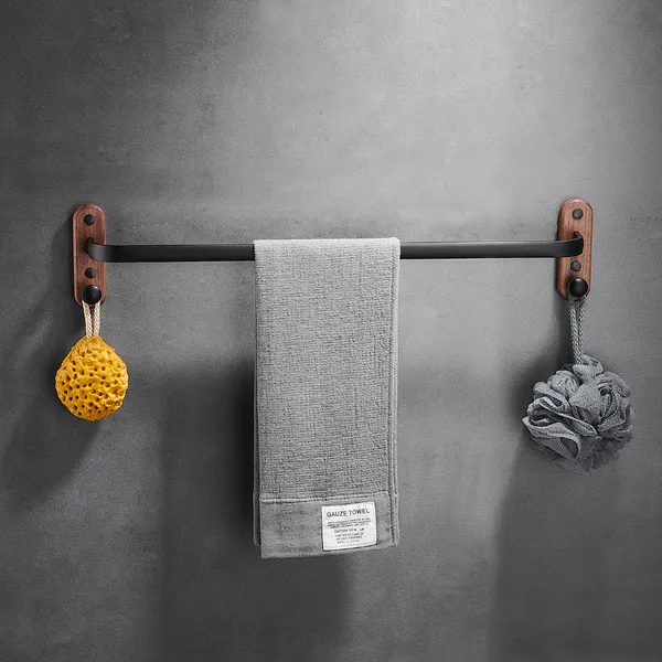 FUAO_Luxury_Towel_Rod_with_Hooks_|_Premium_Aluminium_&_Solid_Wood_Bathroom_Towel_Holder_|_Rust-Proof_10-Year_Warranty_|_Wall_Mounted_Towel_Bar_for_Bath_Towels,_Scrubber_&_Shower_Essentials