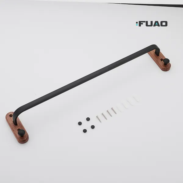 FUAO_Luxury_Towel_Rod_with_Hooks_|_Premium_Aluminium_&_Solid_Wood_Bathroom_Towel_Holder_|_Rust-Proof_10-Year_Warranty_|_Wall_Mounted_Towel_Bar_for_Bath_Towels,_Scrubber_&_Shower_Essentials