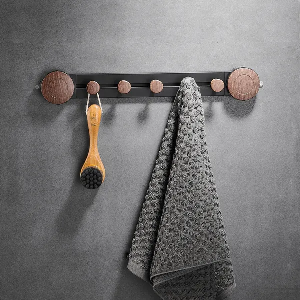 FUAO_Luxury_Vacuum_Cloth_Hook_Bar_|_Premium_Aluminium_&_Solid_Wood_Towel_Rail_|_Drill-Free_Vacuum_Installation_|_Rust-Proof,_Termite-Free,_Anti-Fade_|_Bathroom,_Kitchen_&_Wardrobe_Hanging_Rack
