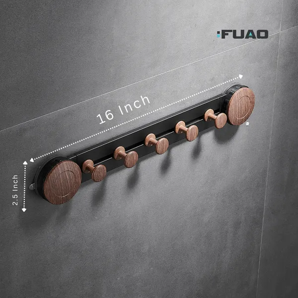 FUAO_Luxury_Vacuum_Cloth_Hook_Bar_|_Premium_Aluminium_&_Solid_Wood_Towel_Rail_|_Drill-Free_Vacuum_Installation_|_Rust-Proof,_Termite-Free,_Anti-Fade_|_Bathroom,_Kitchen_&_Wardrobe_Hanging_Rack