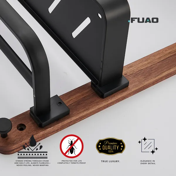 FUAO_Luxury_Double_Bathroom_Shelf_with_Towel_Holder_&_Hooks_|_Premium_Aluminium_+_Solid_Wood_|_Rust-Proof,_Termite-Free_|_Space_Saving_Wall_Mounted_Organizer_for_Washbasin_&_Shower_Area