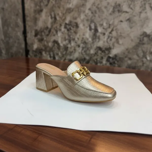 Luxury_Metallic_Gold_Croc-Textured_Mule_Heels_for_Women_–_Designer_Block_Heel_Slip-On_Loafers_with_Gold_Chain_Detail