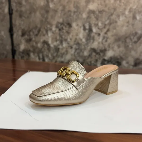 Luxury_Metallic_Gold_Croc-Textured_Mule_Heels_for_Women_–_Designer_Block_Heel_Slip-On_Loafers_with_Gold_Chain_Detail