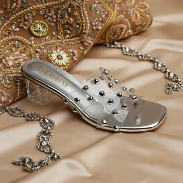 Argenté_Aura_Studded_Crystal-Heel_Mules_–_Silver
