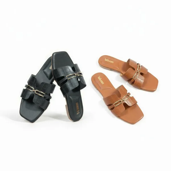 Black_Croc_Chain_Flat_Sandals_for_Women_|_Premium_Designer_Slip-On_Slides