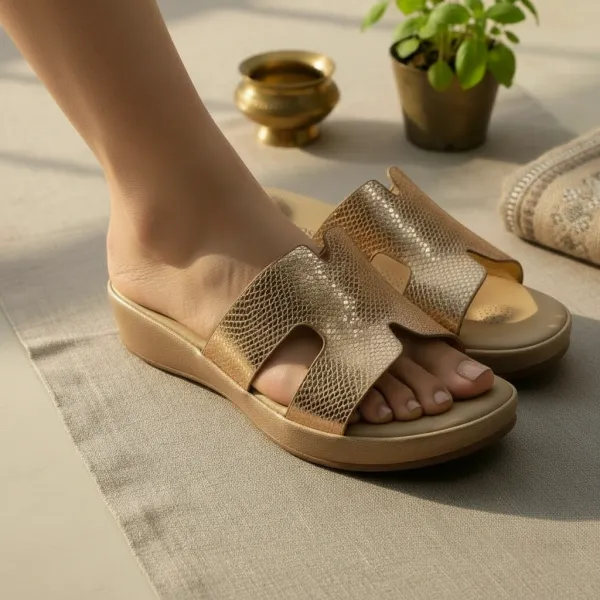 Champagne_Bronze_Luxury_Comfort_Slide_Sandals_for_Women_–_Cushioned_Metallic_Slip-On_Flats