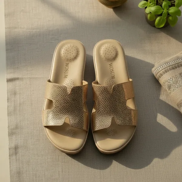 Champagne_Bronze_Luxury_Comfort_Slide_Sandals_for_Women_–_Cushioned_Metallic_Slip-On_Flats