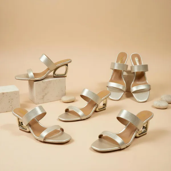 Champagne_Textured_Mule_Heels_with_Sculpted_Gold_Heel_–_Open_Toe_Slide_Sandals_for_Women