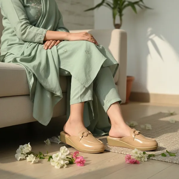 Elira_Heritage_Mule_Loafers_–_Sand_Beige_Gold-Link_Flats