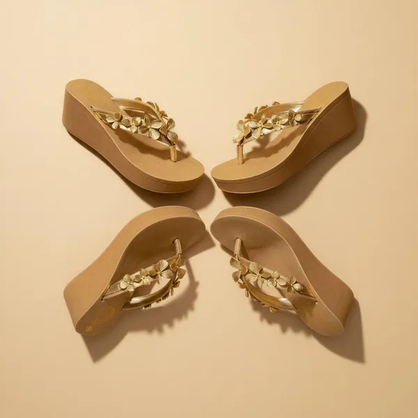 Gold_Floral_Wedge_Sandals_for_Women_|_Wosum_Premium_Comfort