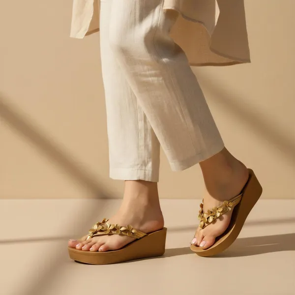 Gold_Floral_Wedge_Sandals_for_Women_|_Wosum_Premium_Comfort