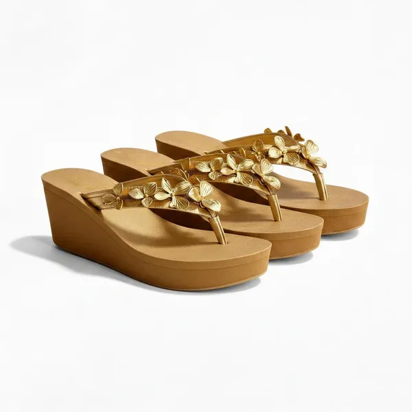 Gold_Floral_Wedge_Sandals_for_Women_|_Wosum_Premium_Comfort