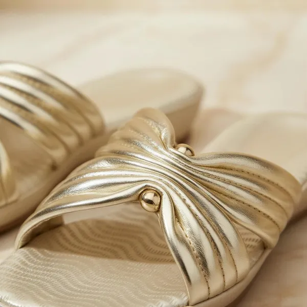 Gold_Knot_Flat_Sandals_for_Women_|_Premium_Comfortable_Slip-On_Slides