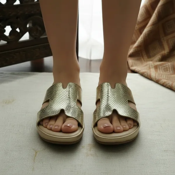Gold_Metallic_Comfort_Slide_Sandals_for_Women_–_Cushioned_Luxury_Summer_Flats