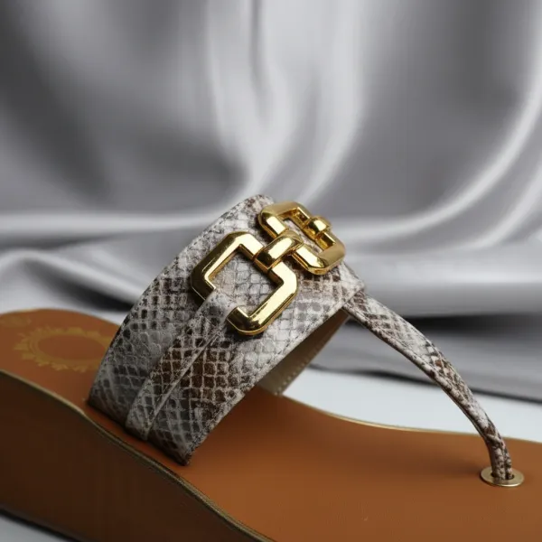 Luxury_Ivory_Snakeskin_Wedge_Sandals_with_Gold_Chain_Detail_for_Women