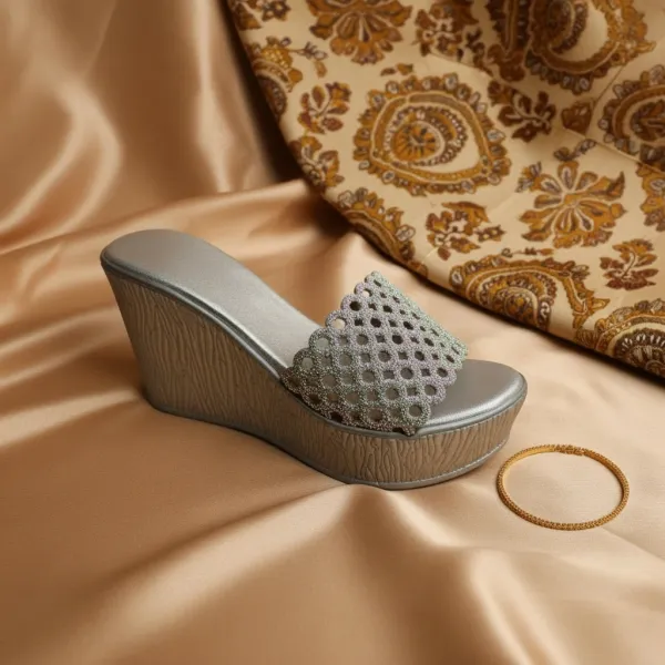 Luxury_Silver_Cutwork_Wedge_Sandals_for_Women_|_Bridal_&_Festive_Wear