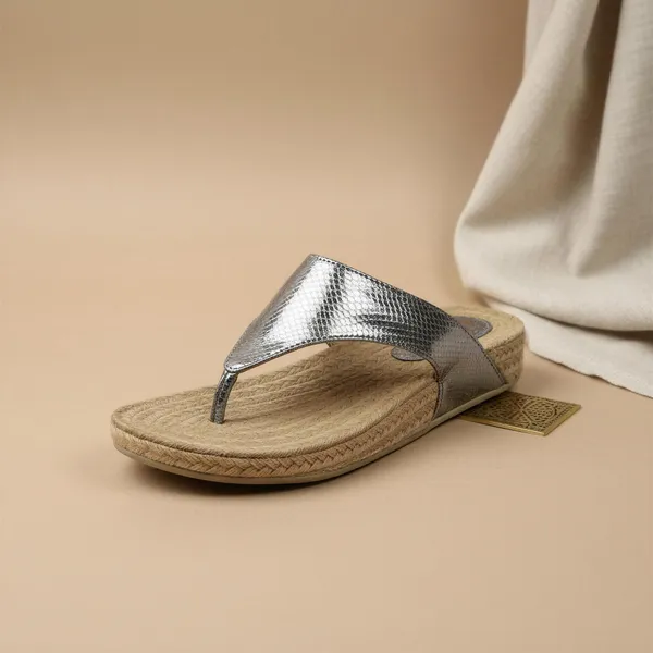 Metallic_Silver_Textured_Thong_Sandals_with_Braided_Sole_–_Women’s_Comfort_Flats