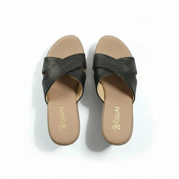 Premium_Women’s_Black_Cross_Strap_Wedge_Sandals_|_Cushioned_Designer_Comfort_Heels