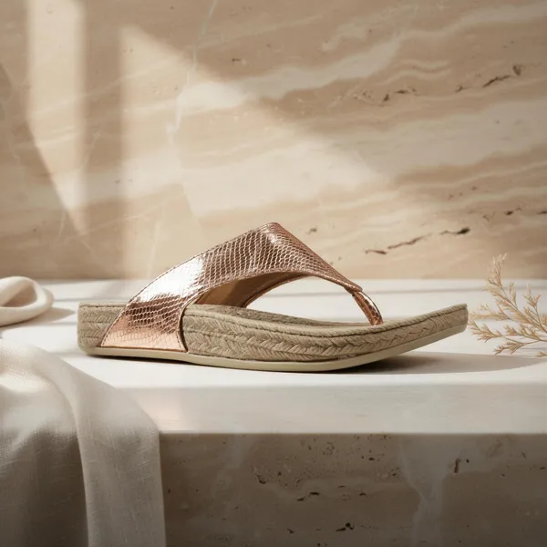 Rose_Gold_Textured_Thong_Sandals_for_Women_–_Stylish_Casual_Slip-On_Flats