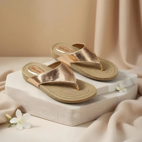 Rose_Gold_Textured_Thong_Sandals_for_Women_–_Stylish_Casual_Slip-On_Flats