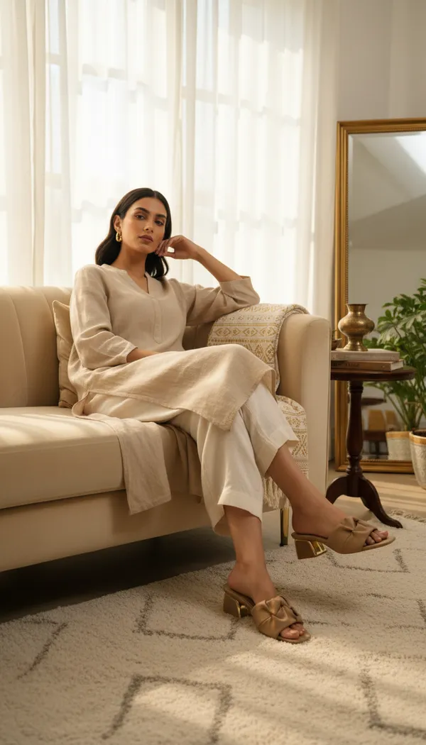 Women_Block_Heel_Mules_with_Cushioned_Footbed_–_Knot_Design_Slip-On_Heels_