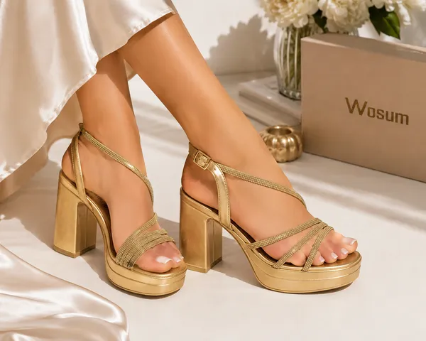 Women’s_Gold_Crystal_Strap_Block_Heel_Sandals_–_Premium_Platform_Comfortable_Party_Wear_Heels