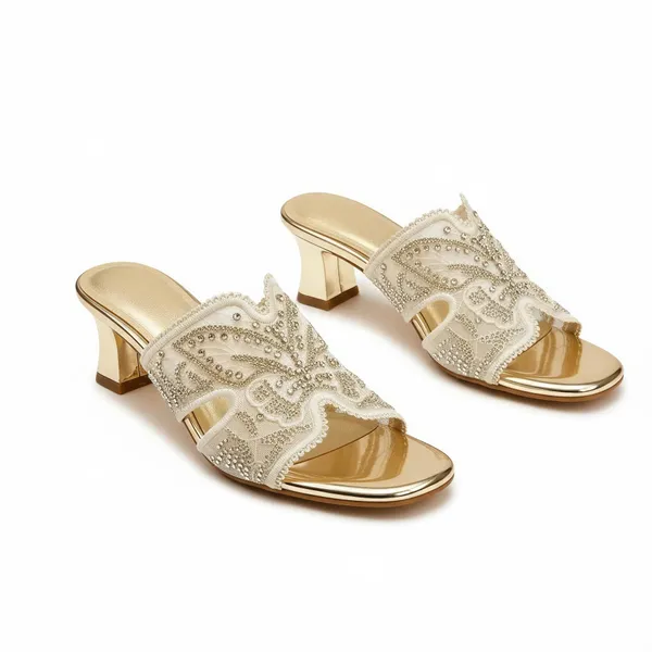 WOSUM_Amara_–_Champagne_Gold_Embellished_Mules