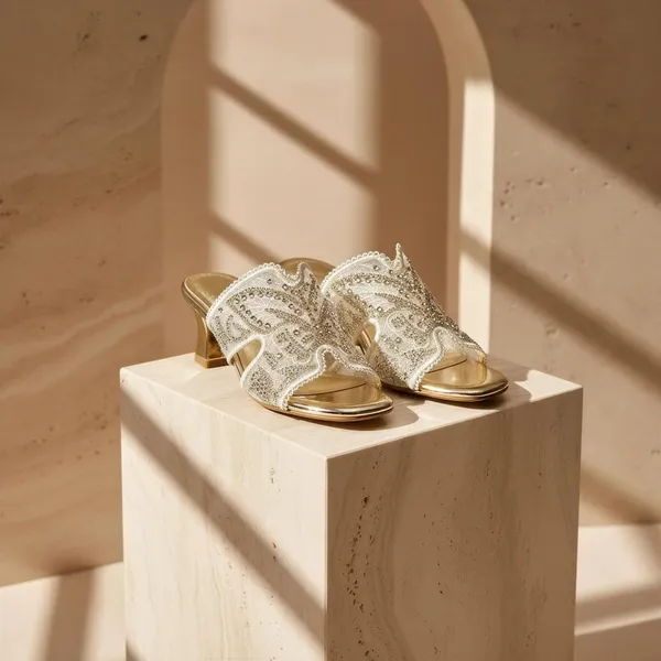 WOSUM_Amara_–_Champagne_Gold_Embellished_Mules
