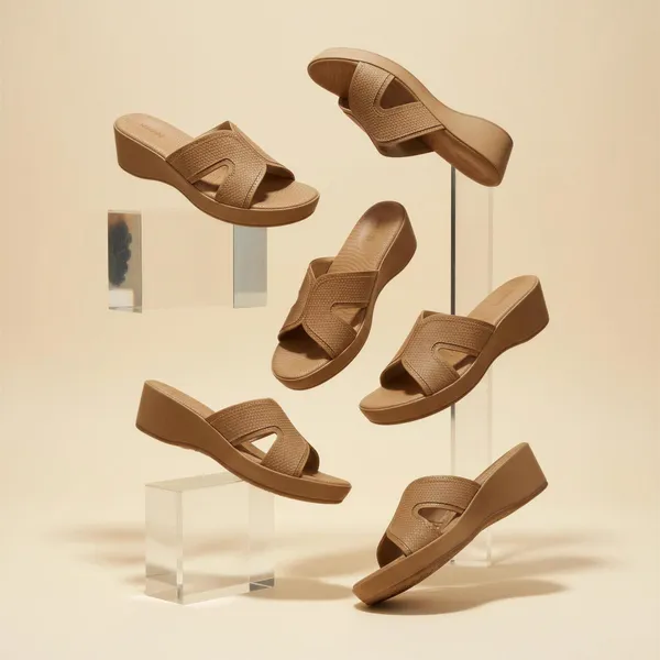 WOSUM_Sculpted_Elegance_–_Textured_Stud_Detail_Wedge_Sandals_in_Tan