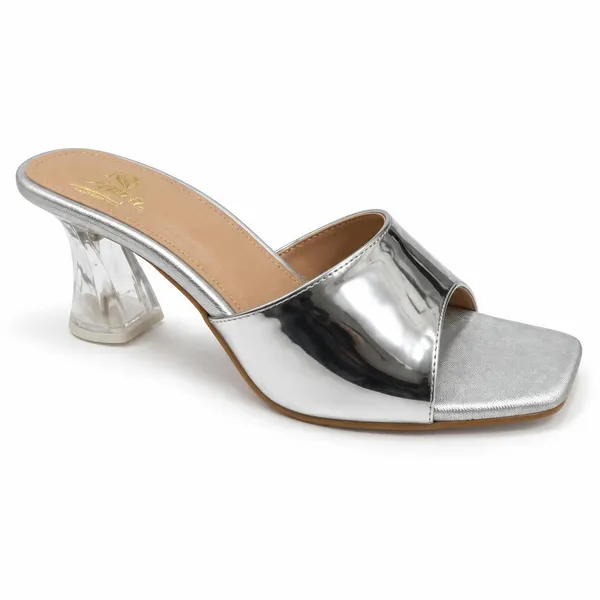WOSUM_Silver_Metallic_Block_Heel_Mules_for_Women_|_Square_Toe_Party_Wear_Sandals